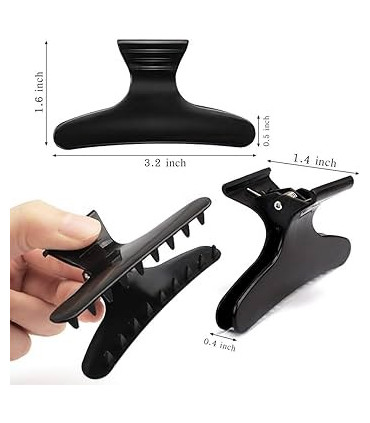 12 Pinzas Gancho de Peluqueria