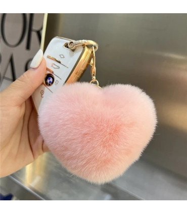 Llaveros de Pompón: Encanto en Forma de Corazón y Círculo para Estilo Único
