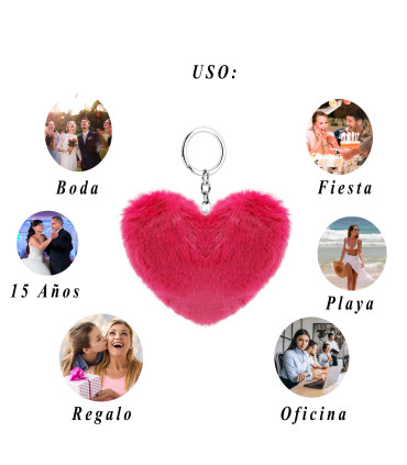 Llaveros de Pompón: Encanto en Forma de Corazón y Círculo para Estilo Único