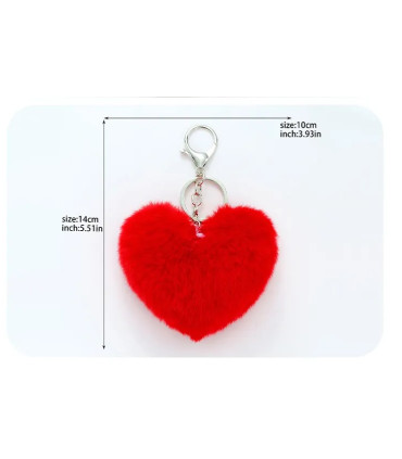 Llaveros de Pompón: Encanto en Forma de Corazón y Círculo para Estilo Único