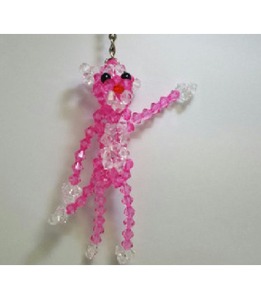 Llavero de Cristal de La Pantera Rosa