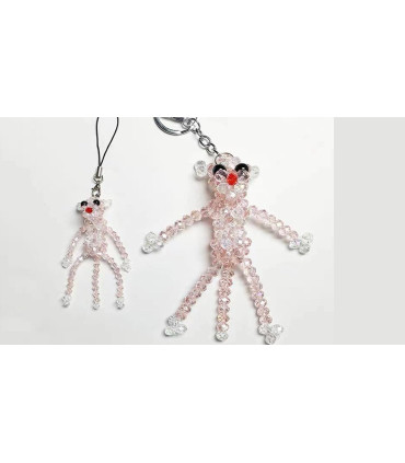 Llavero de Cristal de La Pantera Rosa