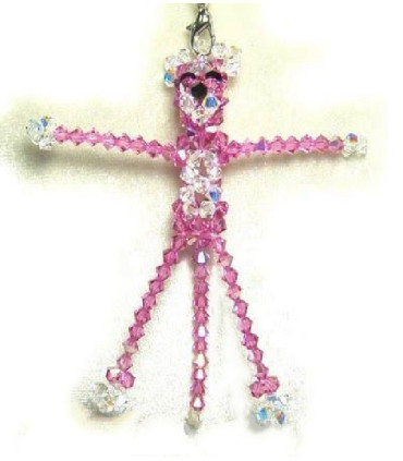 Llavero de Cristal de La Pantera Rosa