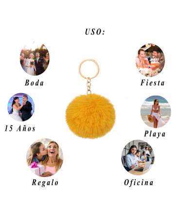 Llavero de pompon de circulo