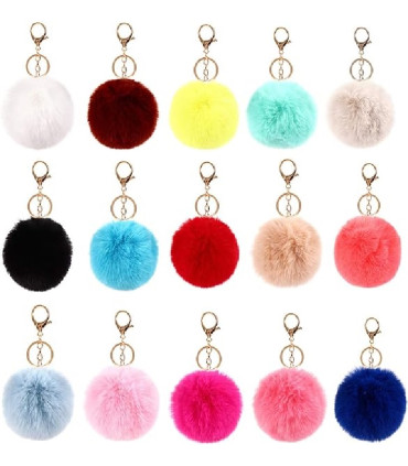 Llavero de pompon de circulo