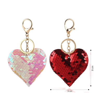 Llavero  de Cristal de Corazones