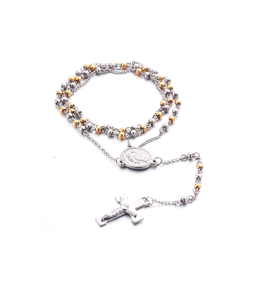 Rosario  Moderno de Acero Inoxidable