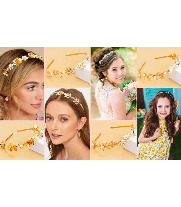 Cintillos dorados de Diferentes Diseños