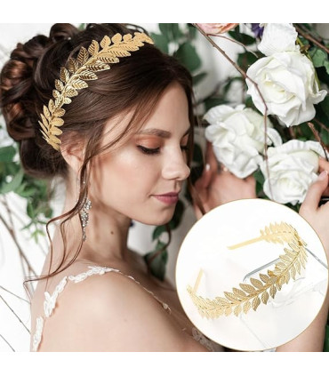 Cintillo Hojas de Olivo Doradas