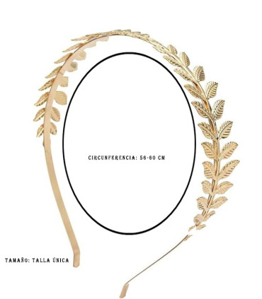 Cintillo Hojas de Olivo Doradas