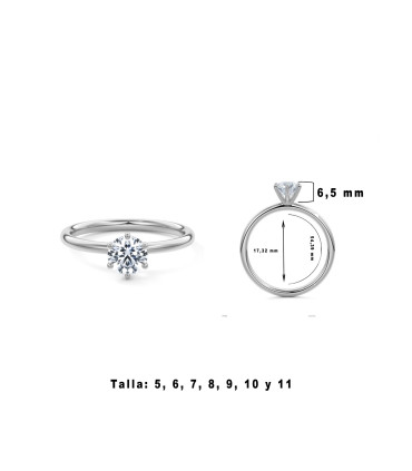 Anillo de Compromiso Plata Ley 925