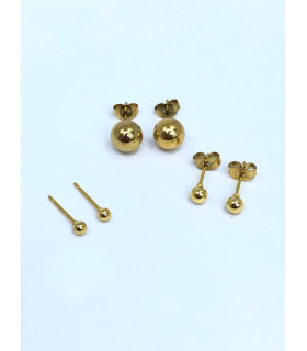 Zarcillos Topitos de Acero Inoxidable
