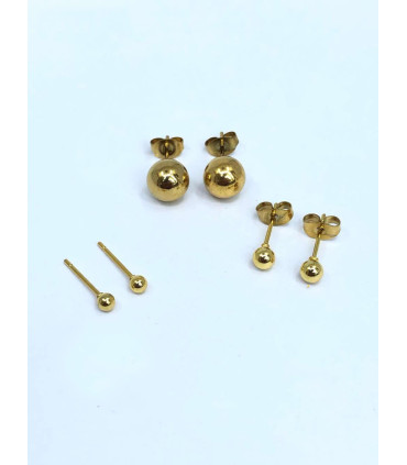 Zarcillos Topitos de Acero Inoxidable