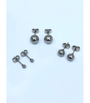 Zarcillos Topitos de Acero Inoxidable