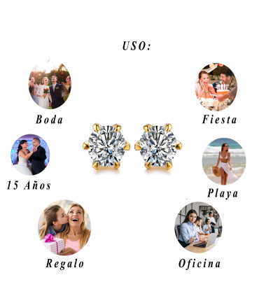 Zarcillos Topitos de Acero Inoxidable