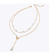 Cadena doble Lariat de Acero Inoxidable