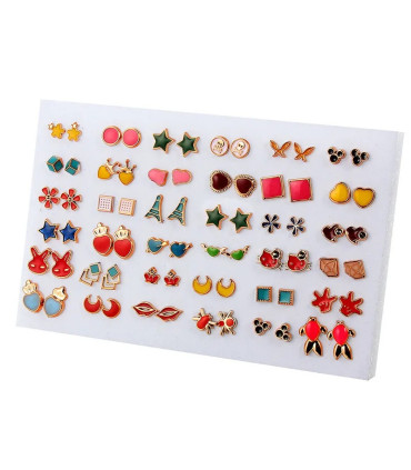 Zarcillos topitos esmaltados de Acero Inoxidable