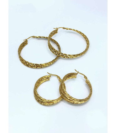 Argollas  Doble de Acero Inoxidable