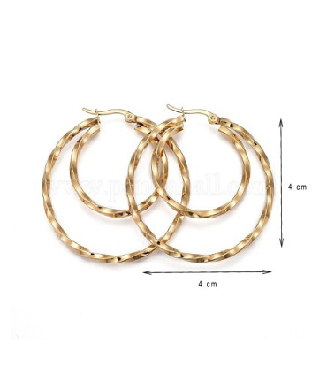 Argollas  Doble de Acero Inoxidable