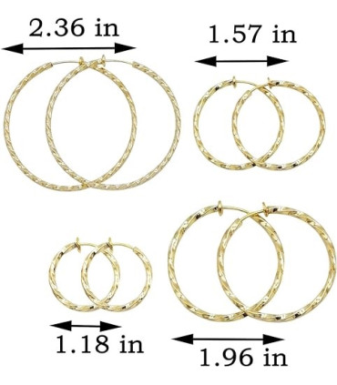 Argollas Doble con perlas De Acero inoxidable