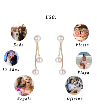 Zarcillos  Perla Colgante