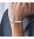 Esclava Pulsera con Placa Grabada, de Plata Italiana 925