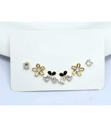 6 Pares De Zarcillos De Topitos