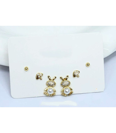 6 Pares De Zarcillos De Topitos