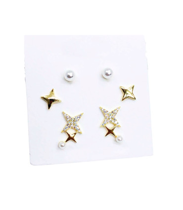 6 Pares De Zarcillos De Topitos